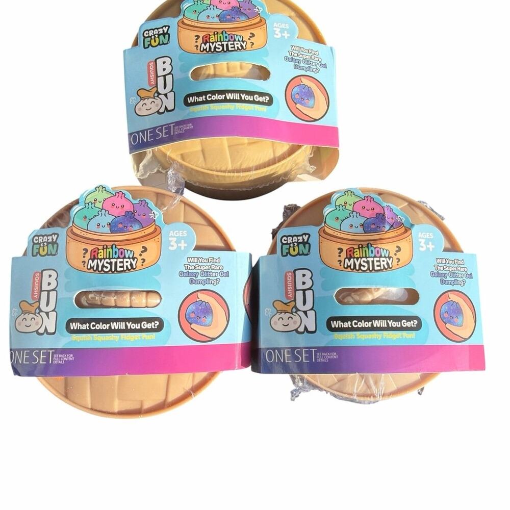 3x Crazy Fun Mystery Squishy Dumpling Series 6 Viral Mystery Dumpling Bun